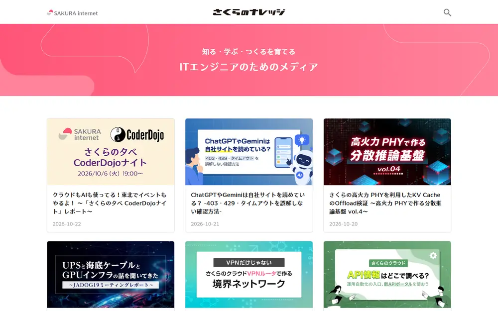 さくらのナレッジのトップページ