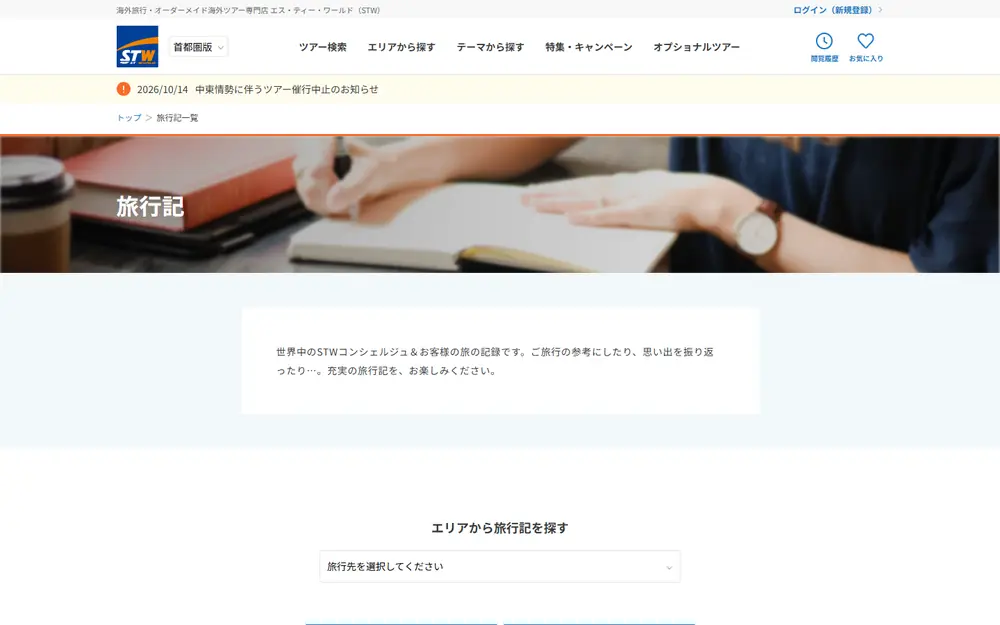 STW 旅行記のトップページ