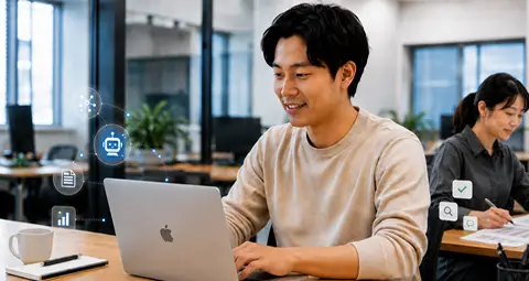AIで効率化・人が確認するイメージ
