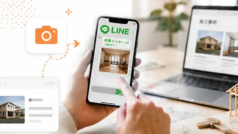 建築・リフォーム業・LINE施工事例のイメージ