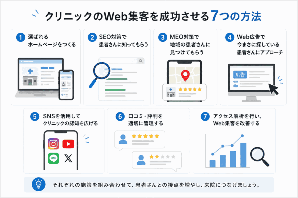 クリニックのWEB集客を成功される７つのポイント