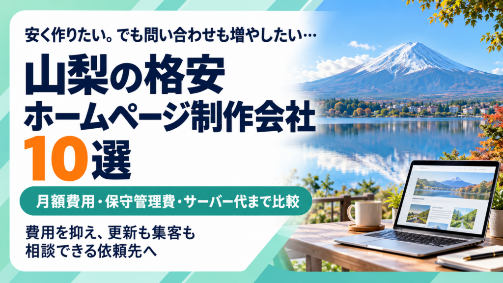 山梨の格安ホームページ制作会社10選